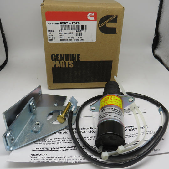 307-2026 Onan Fuel Solenoid For MDJE Generator OBSOLETE 9/25/2025 THIS PART IS IN STOCK 9/25/2025