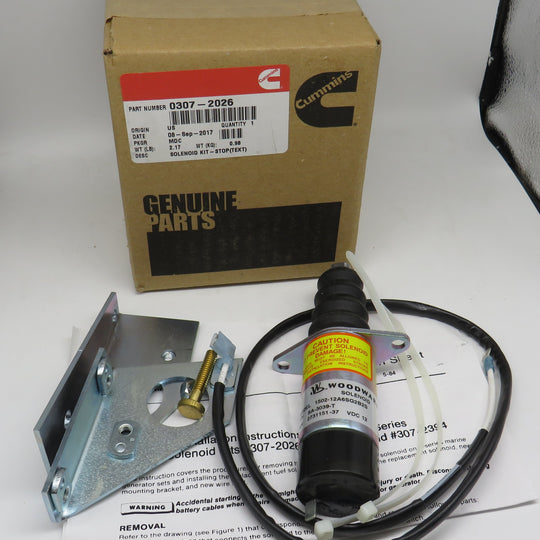 307-2026 Onan Fuel Solenoid For MDJE Generator OBSOLETE 9/25/2025 THIS PART IS IN STOCK 9/25/2025