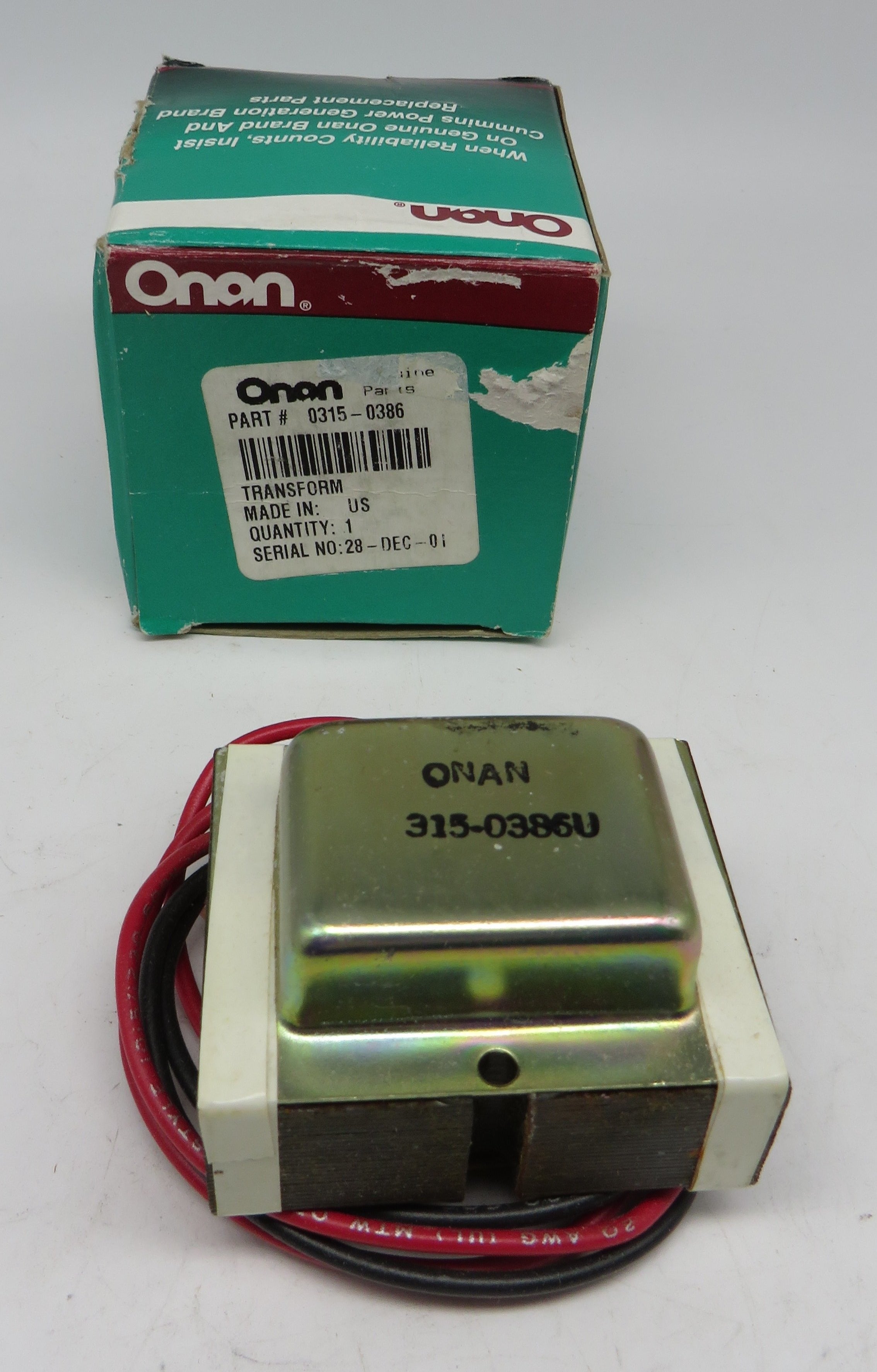 315-0386 Onan Transformer-Voltage Regulator For DJE Genset Spec AB-AG 