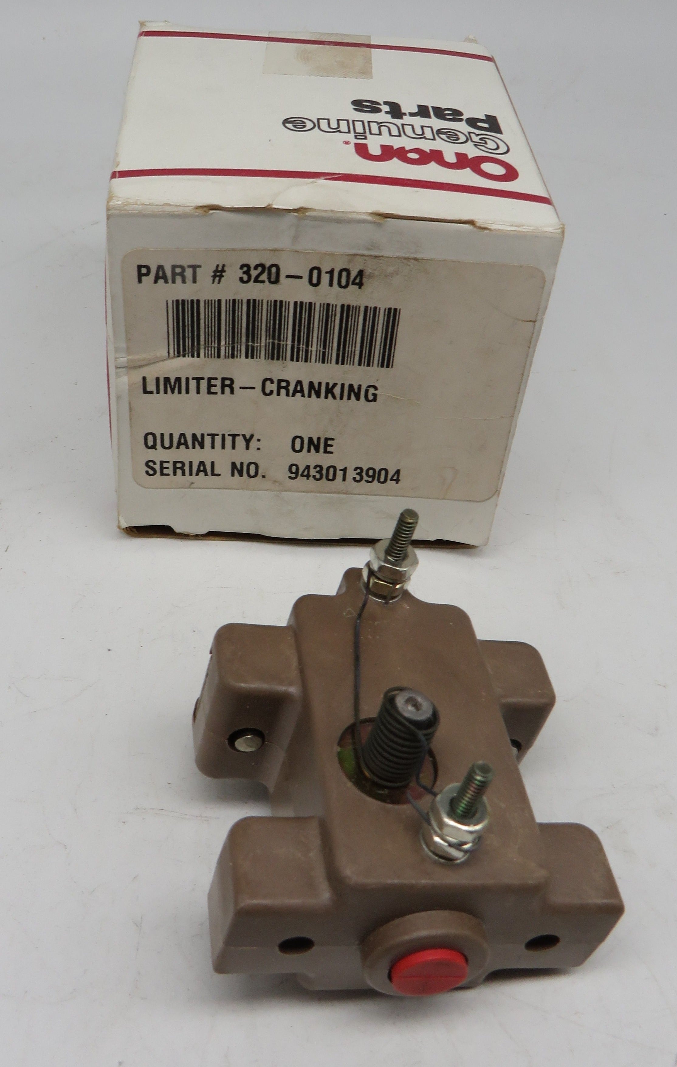 320-0104 Onan Limiter Cranking Switch Tan Body (OBSOLETE) Also, Kohler 243026 Tyco 10-1015-4  5/8/2026 THIS PART IS IN STOCK 5/8/2026