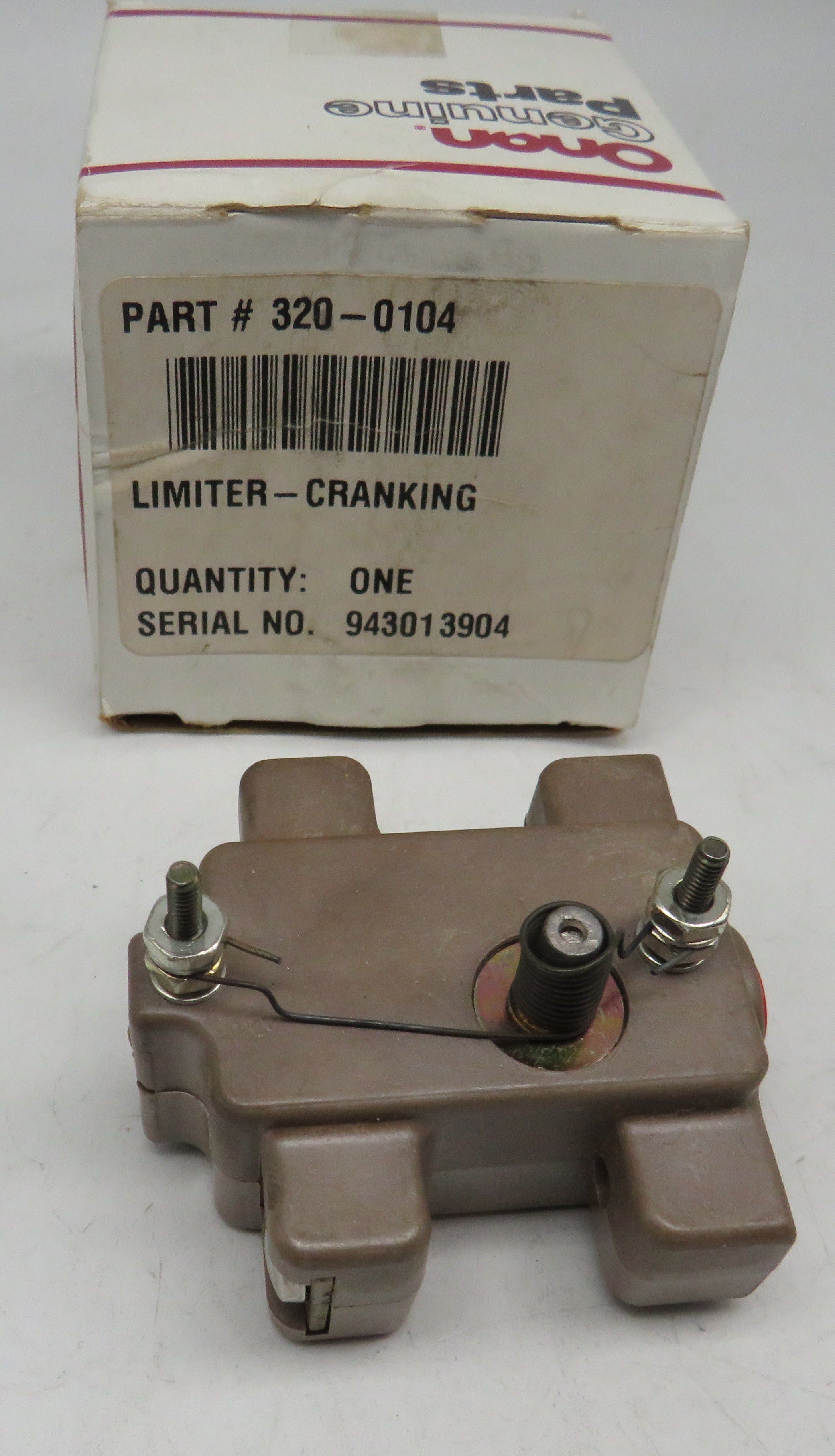 320-0104 Onan Limiter Cranking Switch Tan Body (OBSOLETE) Also, Kohler 243026 Tyco 10-1015-4  5/8/2026 THIS PART IS IN STOCK 5/8/2026