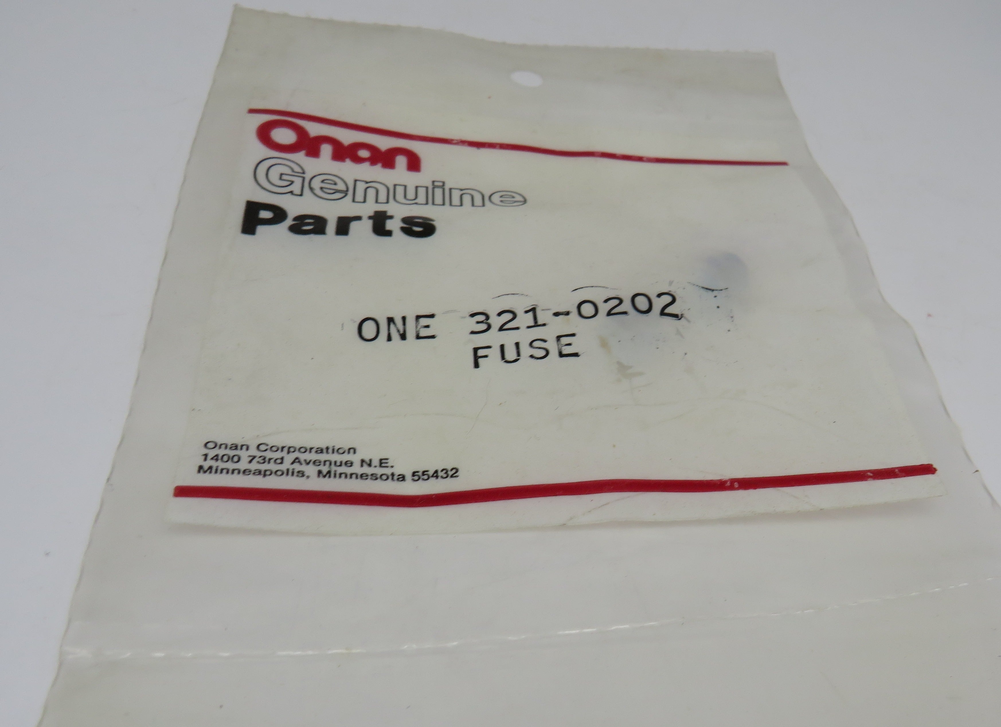 321-0202 Onan Fuse 3/8 Amp for MCCK 2/8/2024 THIS PART IS IN STOCK as of 2/8/2024