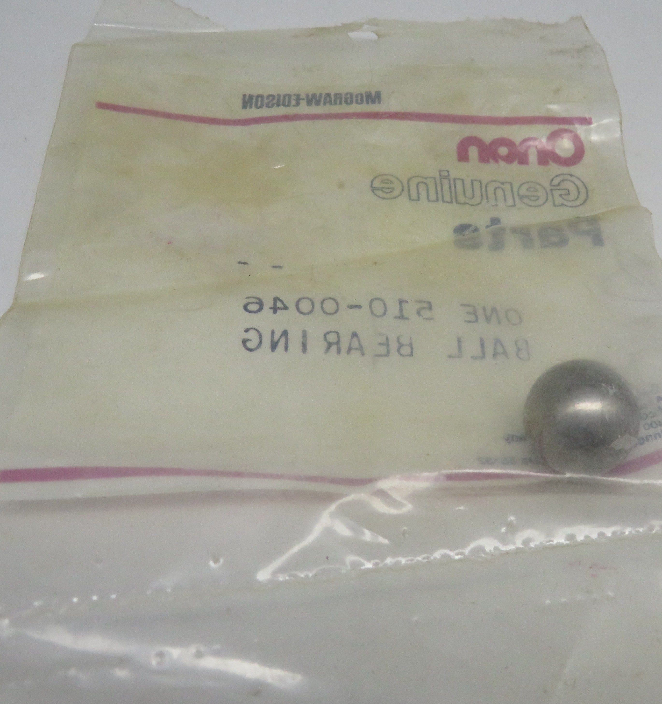 510-0046 Onan Bearing-Steel Ball 3/21/2024 THIS PART IS IN STOCK 3/21/2024
