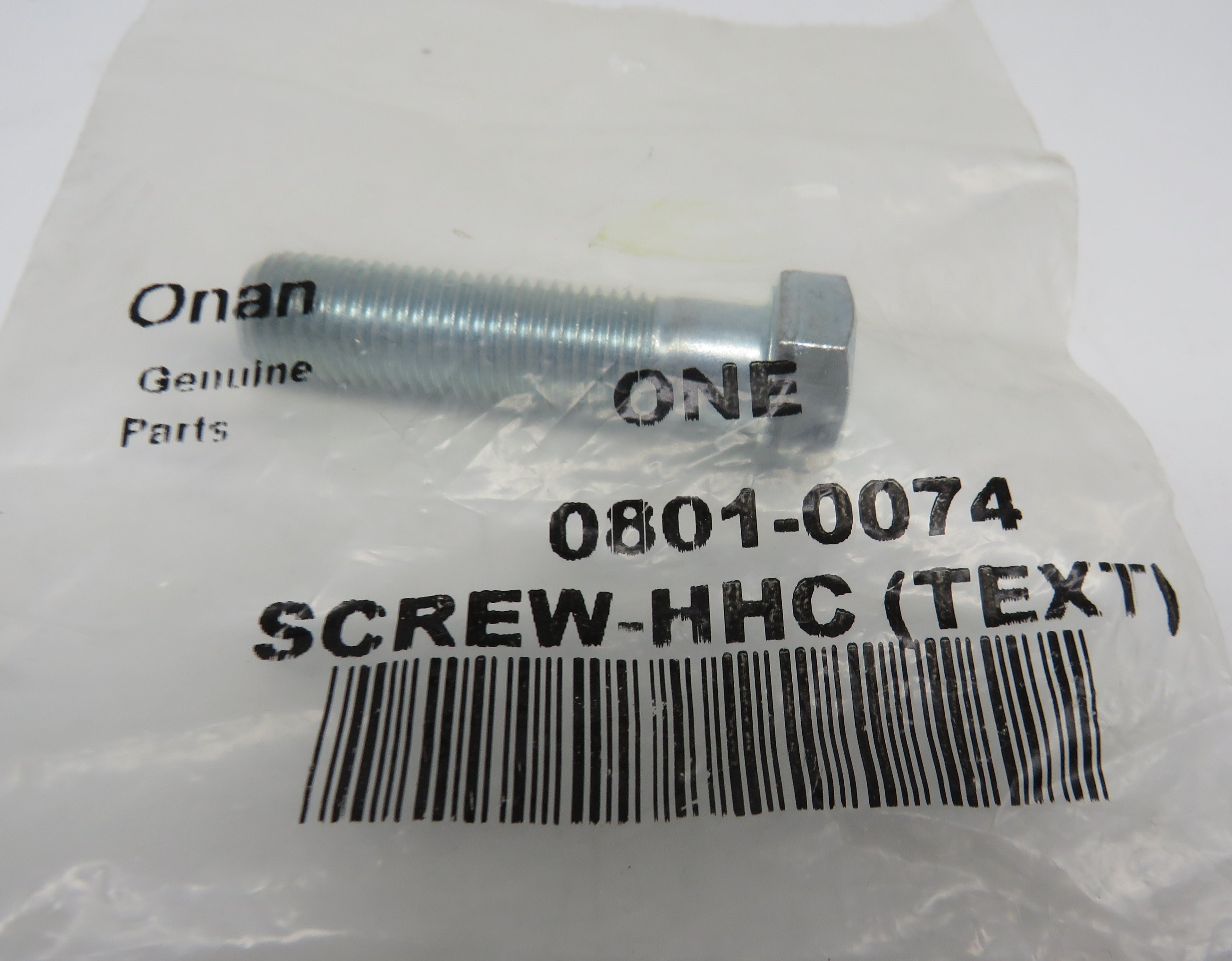 801-0074 Onan Primary Fuel Filter Hex Head Cap Screw For MDJE Genset (Spec AB-AF) 3/19/2024 THIS PART IS IN STOCK 3/19/2024