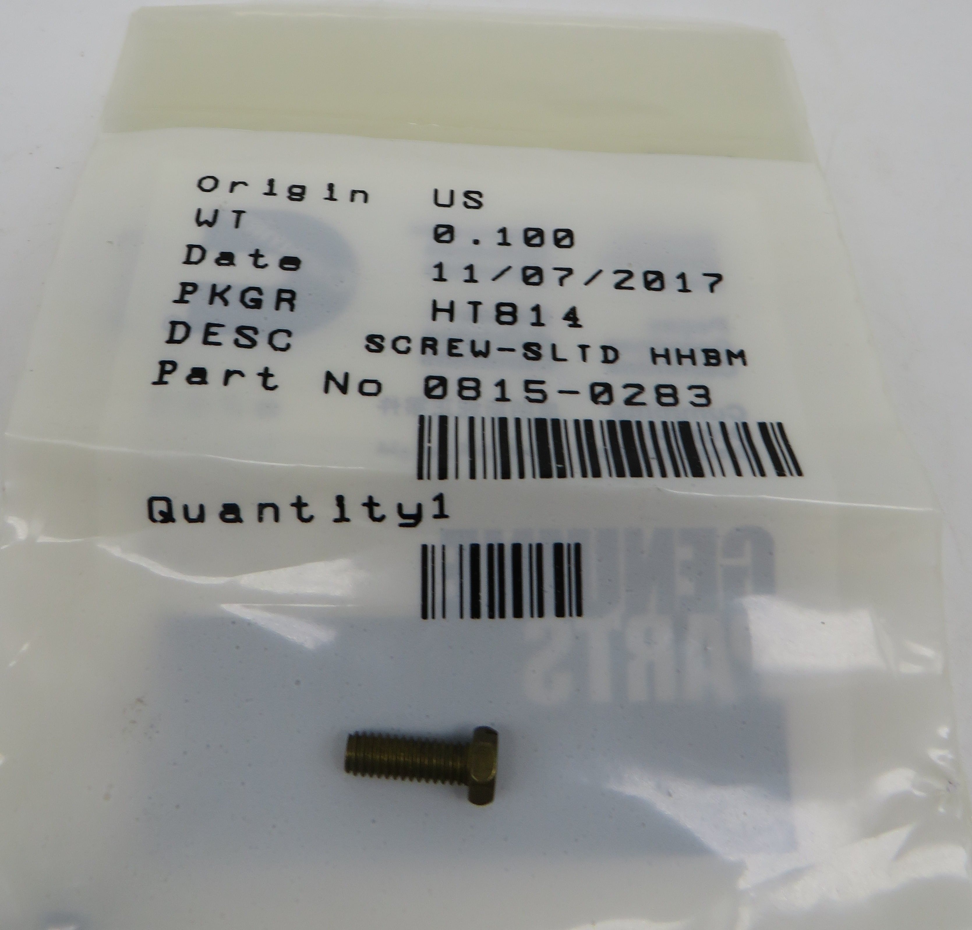 815-0283 Onan Screw-SLTD HHBM (Replacement For Kit 131-0179) 3/19/2024 THIS PART IS IN STOCK 3/19/2024