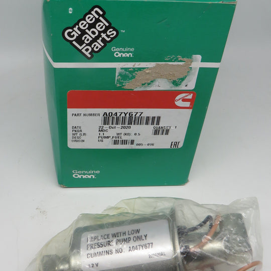 A047Y677 & A029G424 Onan Fuel Pump (Replaces 149-2331-01) 2/13/2024 THIS PART IS IN STOCK 2/13/2024