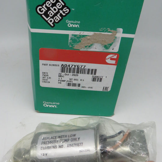 A047Y677 & A029G424 Onan Fuel Pump (Replaces 149-2331-01) 2/13/2024 THIS PART IS IN STOCK 2/13/2024