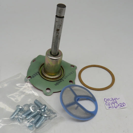 C0149214200 Onan C0149206500 (149-2065) Onan Cummins Rebuild Kit for Fuel Transfer Pump used on MDL3 Older Diesel Generators OBSOLETE NOTE: Fuel Pump Mounting Gasket C0149220700 Not included and sold separately 2/13/2024 THIS PART IS IN STOCK 2/13/2024