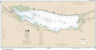 Oneida Lake Lock 22 to Lock 23 Maptech Flat Paper Chart NOAA 14788 Corrected January 2006 (48