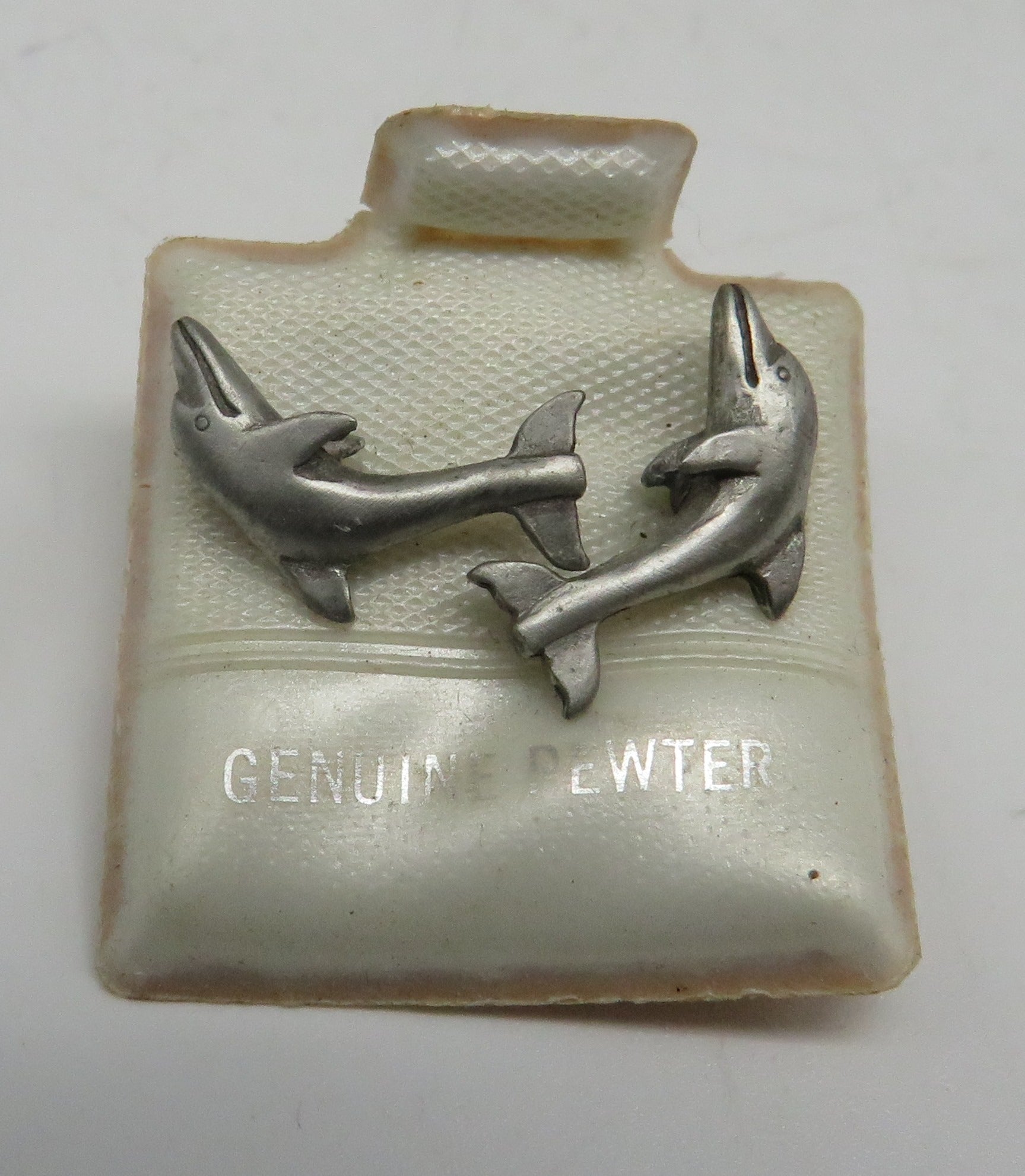 Pewter Dolphins Hypo-Allergenic Pierced Post Earrings