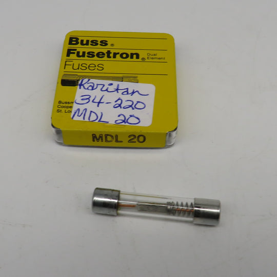 MDL 20 Raritan Lectra San Toilet Head Buss Fuses (34-220) 10/28/2025 THIS PART IS IN STOCK 10/28/2025