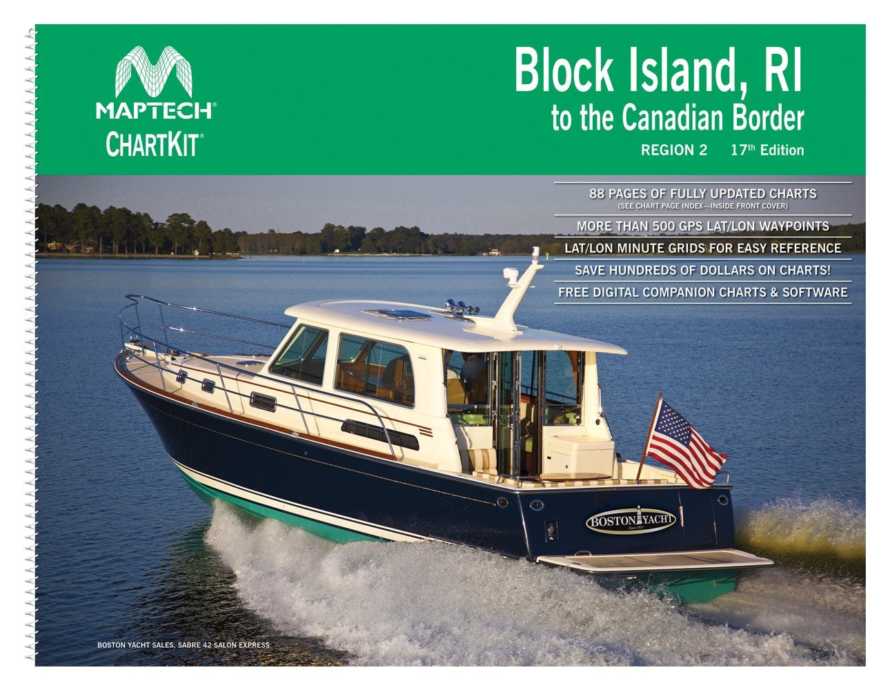 Block Island, RI to the Canadian Border Region 2, 17th Edition Richardson's Maptech Chartkit