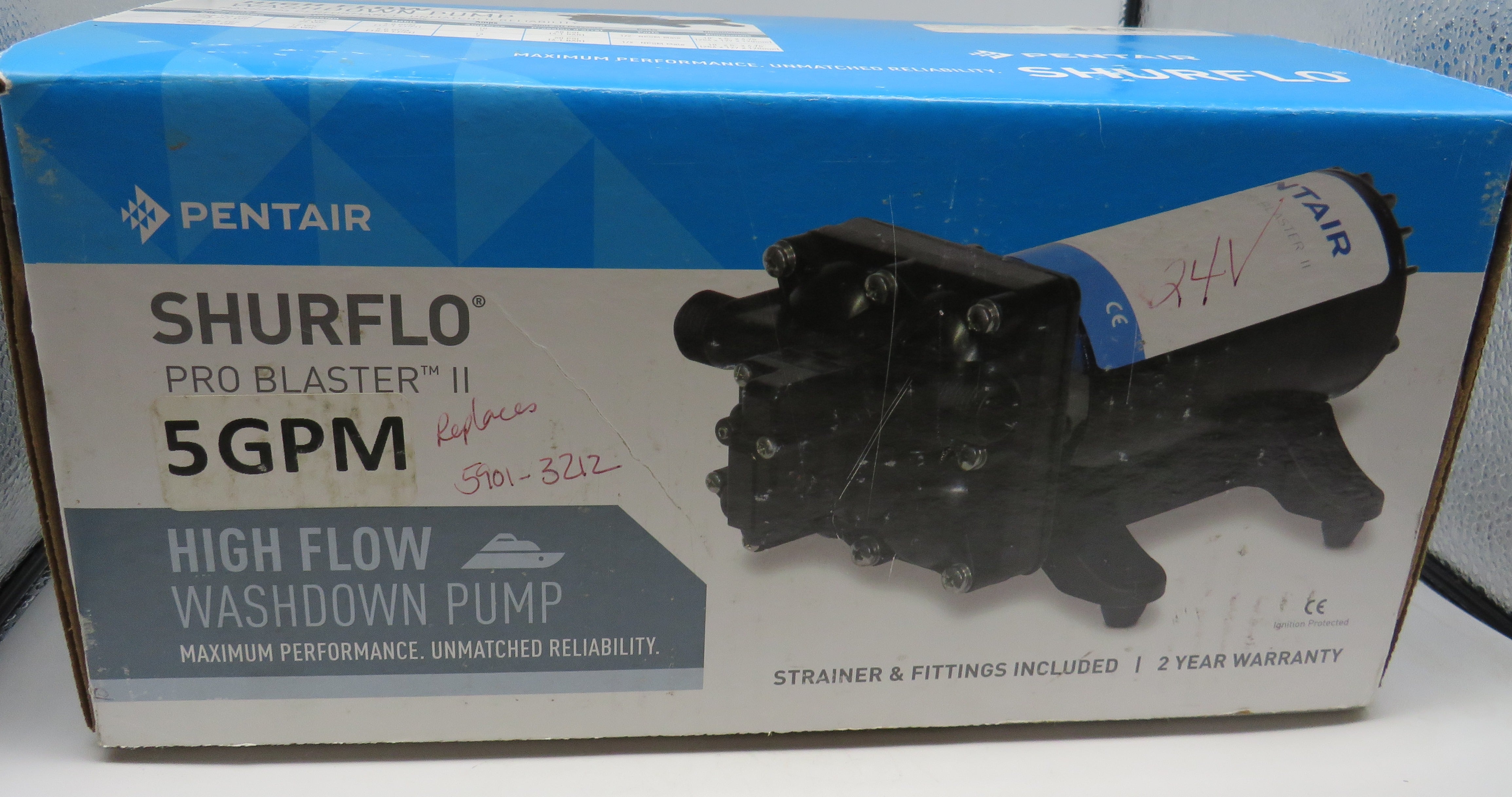 4258-163-E09 Shurflo 24V Problaster II Ultima High Flow Washdown Pump (Replaces 5901-3212) 5 GPM