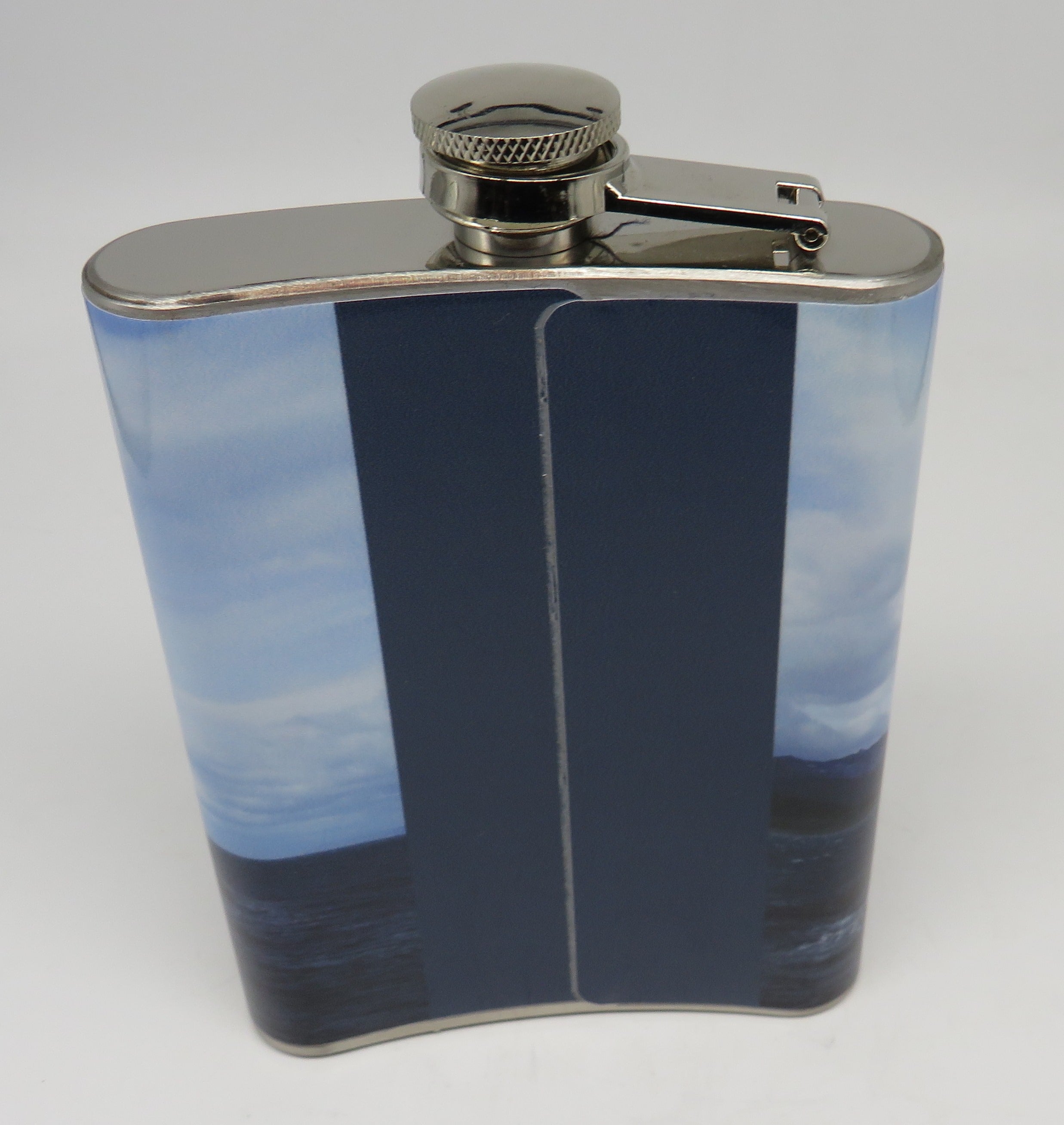 Nautical Lighthouse Mountain View Flask Stainless Steel