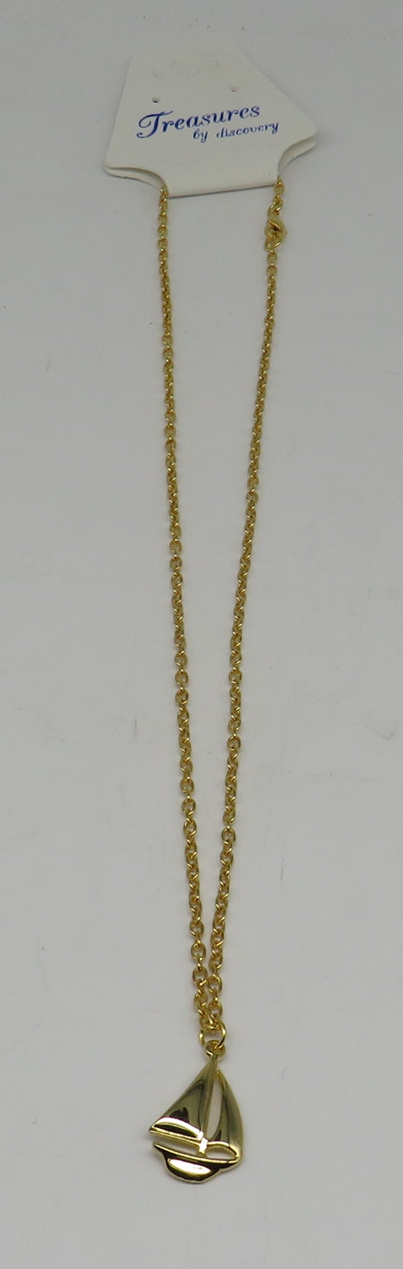 Sailboat Necklace Layered 24 Karat Gold