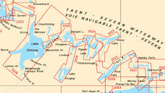Trent-Severn Waterway Canadian Chart 2029 Couchiching Lock to Port Severn