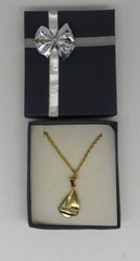 Gold Sailboat (Sloop) Necklace 20