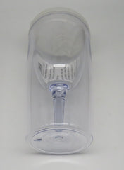 Vino2Go Wine Glass Tumbler With Lids CLEAR/WHITE Acrylic Insulated (For the Boat)