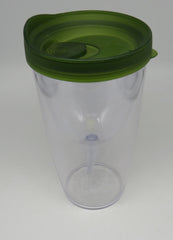 Vino2Go Wine Glass Tumbler With Lids GREEN Acrylic Insulated (For the Boat)