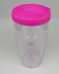 Vino2Go Wine Glass Tumbler With Lids PINK Acrylic Insulated (For the Boat)