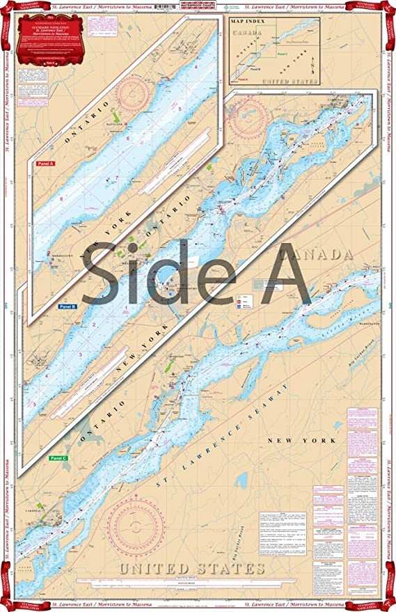 St Lawrence East / Morristown to Massena Waterproof Chart WP-78A