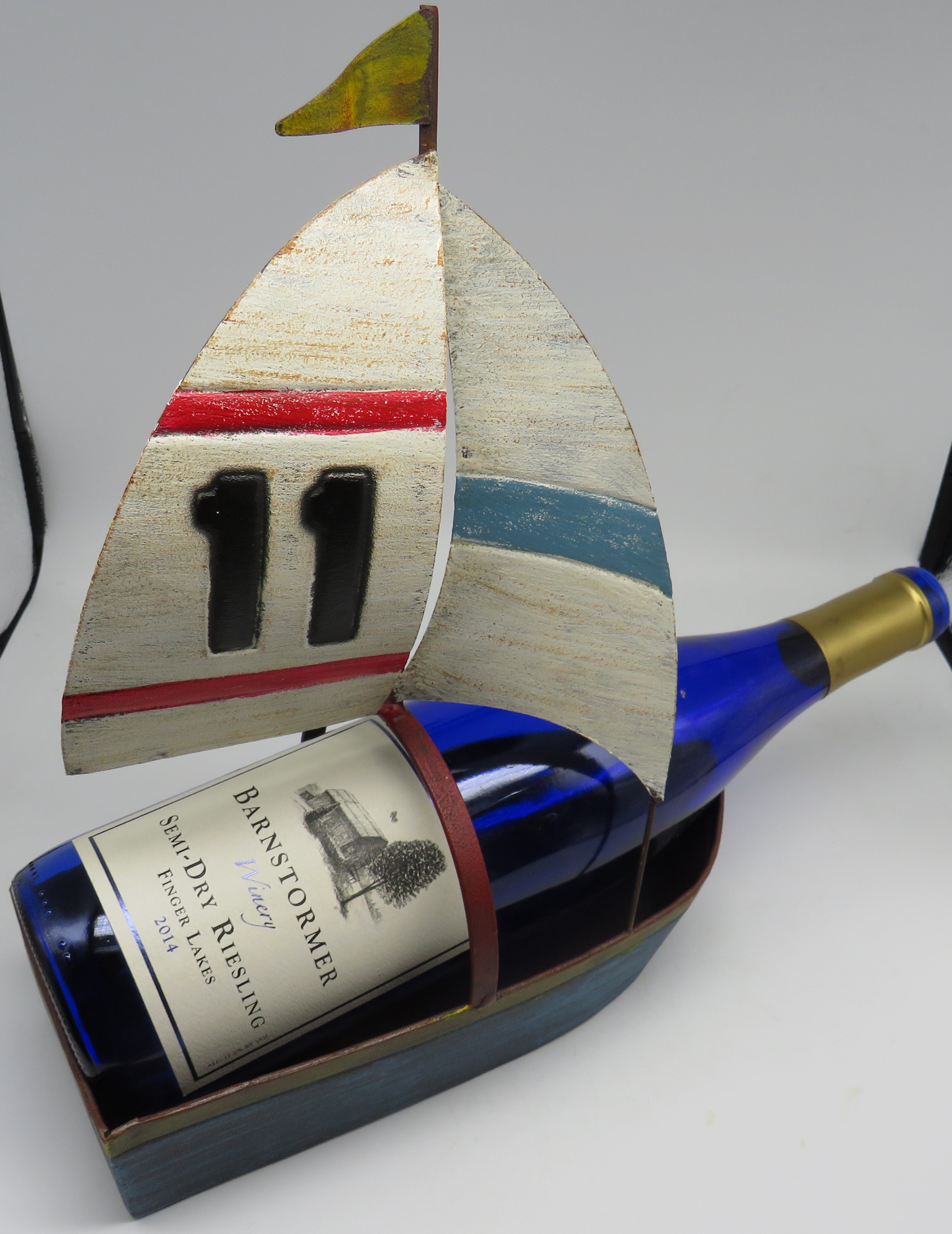 Sailboat Shaped Wine Bottle Holder Rack